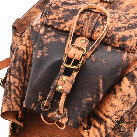  Кожаный рюкзак "Патриот" (старение рыжий)